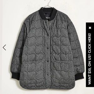 Madewell Quilted Oversized bomber jacket NWT